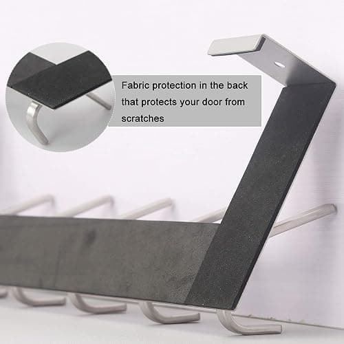 WEBI Over The Door Hooks,Over Door Towel Rack,Door Hanger,Door Coat Hanger,Door Coat Rack,Door Hooks for Hanging Clothes,Back of Door,White - White - 1 Pack thumbnail 4