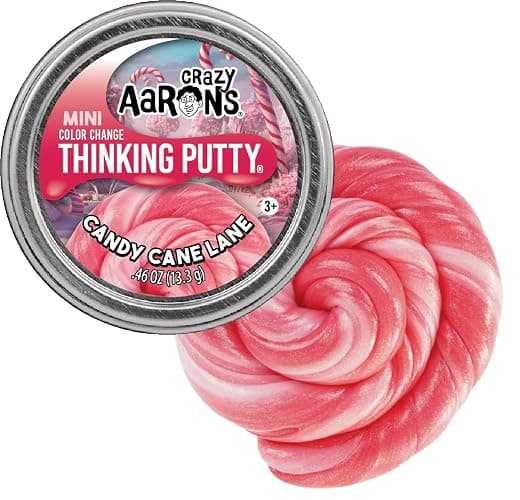 Crazy Aaron's Holiday Putty Mini Tins – 3 Pack (2025 Edition): Reindeer Games, Candy Cane Lane & Winter Wonderland – Glow & Color Change Putties – Sensory Holiday Fun – .46 oz Each thumbnail 2