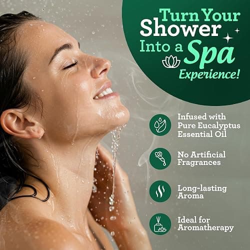 GuruNanda Eucalyptus Vapor Shower Tablets, Clean-Dissolving Aromatherapy Shower Steamers with Eucalyptus & Menthol, Promotes Relaxation, Ideal for Gifting, 10 Count thumbnail 2