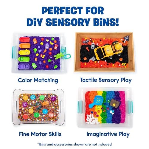 Educational Insights Pluffle Mini 8-Pack - Preschool Sensory Bin Filler, Tactile Sensory Toys for Toddlers 3-4, Mess Free Slime Alternative, Satisfying Foam Sand Bin Filler thumbnail 3