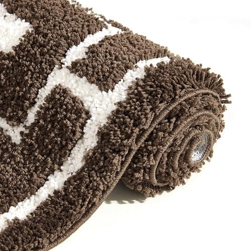 RoomTalks Howdy Bath Mat Brown Cowboy Country Rustic 16''W x 24''L Bathroom Mat Non Slip Rubber Backed Washable, Shouthwestern Wild West Texas Shaggy Microfiber Shower Bath Rug thumbnail 5