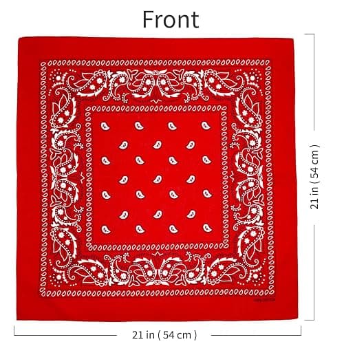 APIGANIZ 100% Cotton Bandanas, 21 x 21 inches, Set of 6 thumbnail 5
