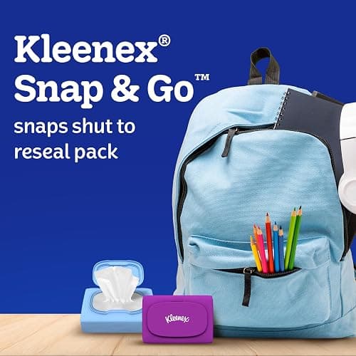 Kleenex Snap & Go Ultra Soft Facial Tissues, Travel & Car, 9-Pack thumbnail 8