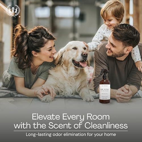 Muse Apothecary Home Ritual Active Odor Eliminator Spray - Furniture Deodorizer Spray & Bathroom Odor Eliminator for Home - Essential Oil Air Freshener - 4oz, Lavender Fields thumbnail 2