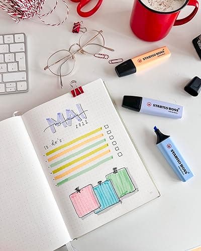 STABILO BOSS ORIGINAL Pastel - Highlighter - Pack of 6 - Milky Yellow, Creamy Peach, Pink Blush, Lilac Haze, Hint of Mint, Touch of Turquoise thumbnail 8