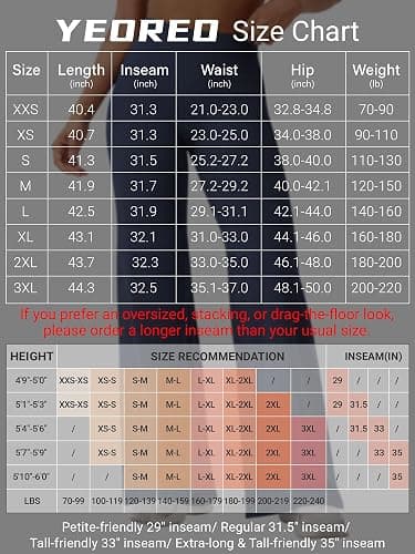 YEOREO Ease Workout Leggings Womens No Front Seam Straight Leggings 29"/ 31.5"/ 33"/ 35" High Waist Buttery Eddiy Yoga Pants thumbnail 5