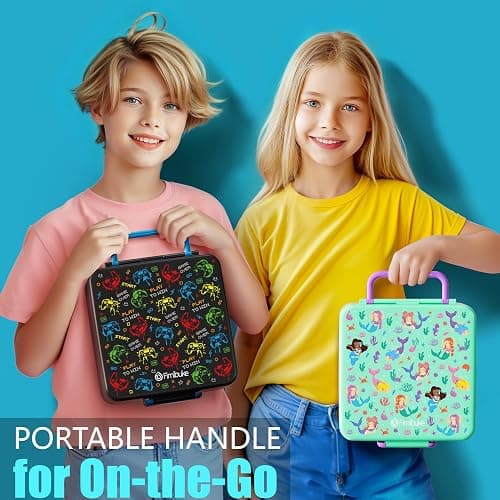 Fimibuke Bento lunch Box Set for Kids Adult with 8oz Thermos Food Jar, Insulated Lunch Bag &Sauce Cup, Leakproof Dishwasher Safe Toddler Lunch Food Container with 3-4 Compartment for School Girls Boys thumbnail 8