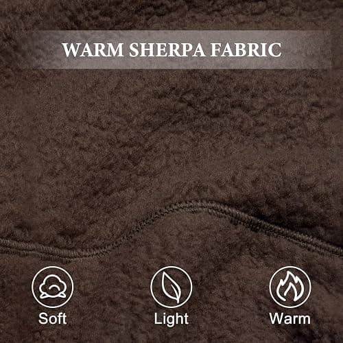 Keeliya Womens Fleece Sweatshirts Cropped Half Zip Fuzzy Warm Sherpa Pullover Varsity Jackets with Zipper Pockets thumbnail 6