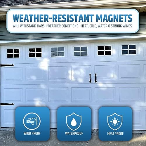 Premium Quality & Strong Magnetic Garage Door Decorative Hardware - Set of 2 Handles + 4 Hinges - Faux Garage Door Accents Kit for Curb Appeal | No Installation Needed | Will Never Fall Off thumbnail 8