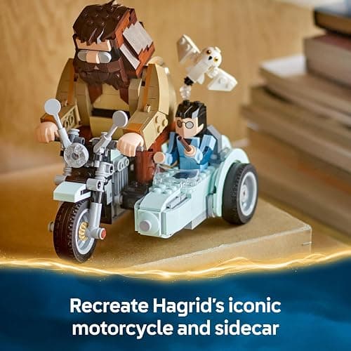 LEGO Harry Potter Hagrid & Harry’s Motorcycle Ride - Play and Display Motorbike Toy with a Sidecar & Hedwig Owl Figure - Wizarding World Gift for 9+ Year Old Girls & Boys - 76443 thumbnail 5