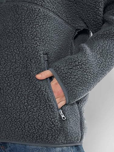 LASLULU Womens Half Zip Pullover Cropped Sweatshirts Sherpa Fleece Jacket Fuzzy Sweaters Cute Winter Jackets with Pockets thumbnail 4