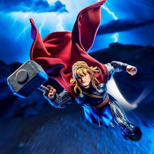 Marvel Legends Maximum Series Thor, Deluxe Thor Comics Collectible 6-Inch Action Figure; Articulation for Mighty Poses; Accessories Fit for a God of Thunder | Marvel Legends 6 Inch Action Figure Maximum Series Deluxe - Thor thumbnail 6