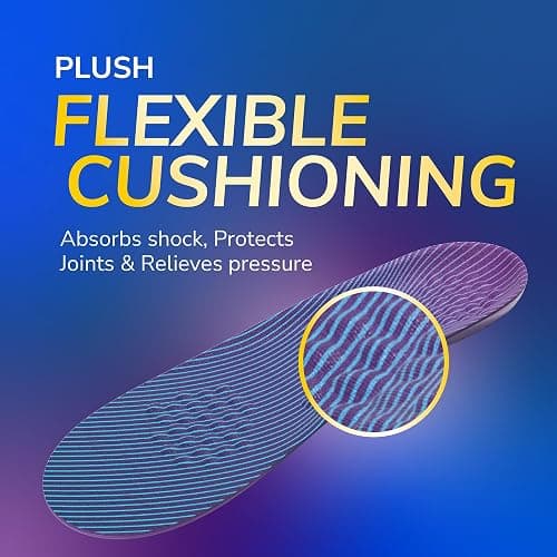 Dr. Scholl's Walk Longer Insoles - Comfortable Plush Foam Cushioning Inserts for Walking, Hiking, and Standing on Feet All-Day with Arch Support - Walk 50% Longer Without Muscle Fatigue thumbnail 7