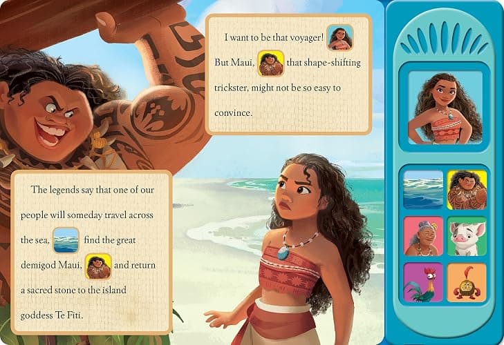 Disney Moana - I Am Moana Little Sound Book - PI Kids (Disney Moana: Play-A-Sound) (Play-A-Song) thumbnail 4