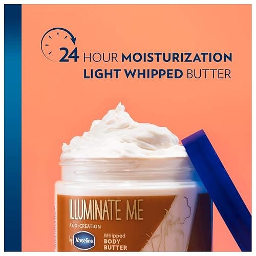 Vaseline Illuminate Me Shea Butter Whipped Body Butter for Melanin Rich Skin Provides 24 Hour Moisturization for Dry Skin 11 oz thumbnail 3