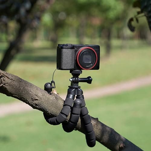 Amazon Basics Portable and Flexible Tripod with Wireless Remote and Smartphone Clamp, 10-inch long, Black thumbnail 5