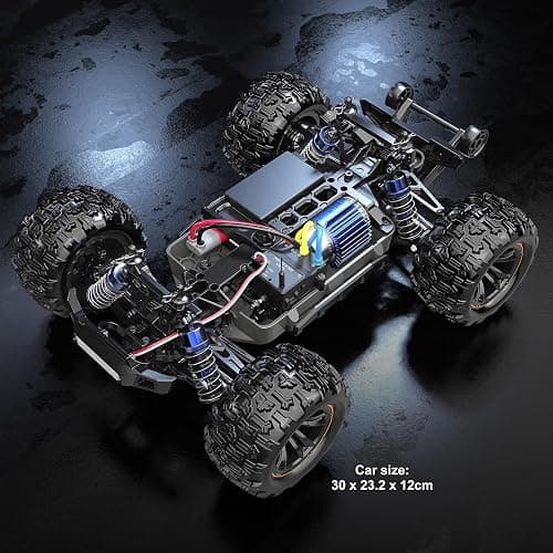 HYPER GO H16DR 1:16 Scale Ready to Run Fast Remote Control Car, High Speed Jump RC Monster Truck, Off Road RC Cars, 4WD All Terrain RTR RC Truck with 2 LiPo Batteries for Boys and Adults thumbnail 2