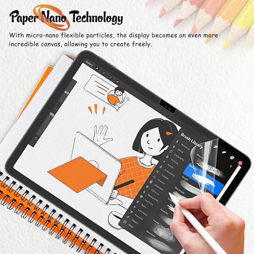 KCT 2 Pack Paperfeel Screen Protector Compatible with iPad A16 11th Generation 2025 11 inch/iPad 10th Generation 2022 10.9 inch & iPad Air 11 inch M3 2025 & M2 2024, Write as Real Paper, Anti Glare thumbnail 6