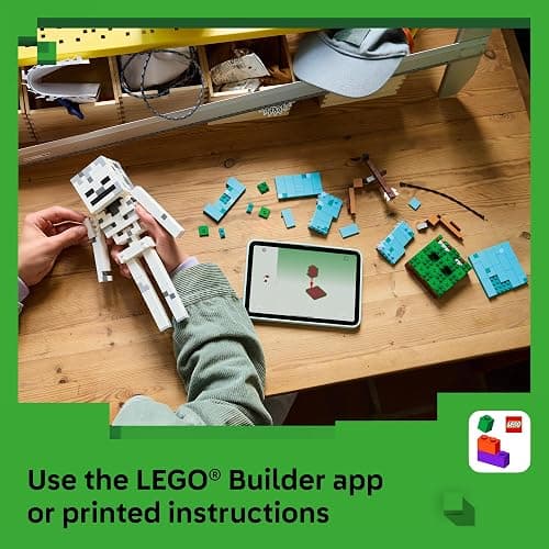 LEGO Minecraft The Skeleton 21594 | Building Toys for Boys & Girls, Ages, 10+, Display for Bedroom, 502 pieces, Gift for Gamers thumbnail 6