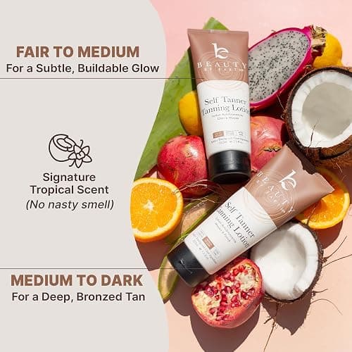Beauty by Earth Self Tanner - USA Made with Natural & Organic Ingredients, Moisturizing Self Tanning Lotion with Aloe Vera & Coconut for a Natural Glow, Streak-Free Fake Tan, Medium to Dark - 7.5 Fl Oz (Pack of 1) - Medium to Dark thumbnail 7