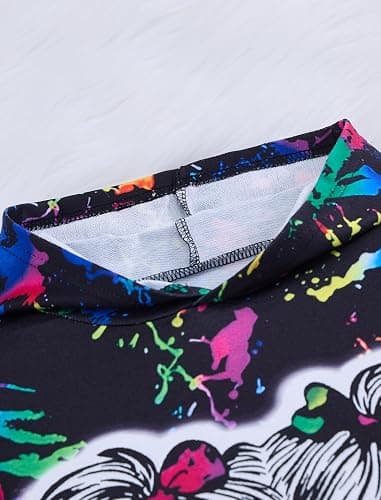 Woleroyir Girls Clothes Cool Girl Print Tie Dye Hoodie Pullover Sweatshirts Leggings Teen Girl Clothes 6-14 Years thumbnail 3