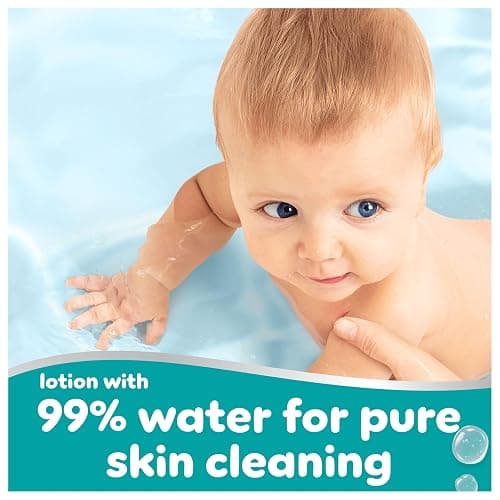 Pampers 99% Water Baby Wipes Plastic Free, 12 Packs of 60 Wipes = 720 Baby Wet Wipes, Light Lotion with 99% Water thumbnail 3