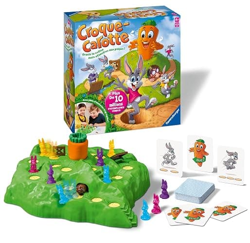 Ravensburger - Croque Carotte - Jeu de Société Rigolo - Jeu pour Famille avec Enfants - Course de Lapins Amusante - 2 à 4 Joueurs dès 4 Ans - 22223 - Version française thumbnail 4