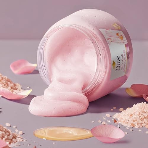 Dove Himalayan Salt & Rose Oil Body Scrub Exfoliates and Deeply Nourishes for Smooth, Radiant Skin 15 oz thumbnail 6