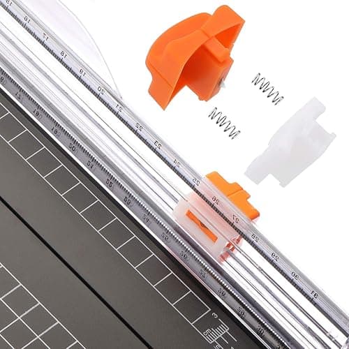 Firbon A4 Paper Cutter 12 Inch Titanium Paper Trimmer Scrapbooking Tool with Automatic Security Safeguard and Side Ruler for Craft Paper, Coupon, Label and Cardstock (Black) - 1-black thumbnail 4