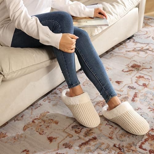WateLves Women's Slippers Comfort Memory Foam House Slippers Plush Lining Bedroom Shoes for Indoor & Outdoor thumbnail 2