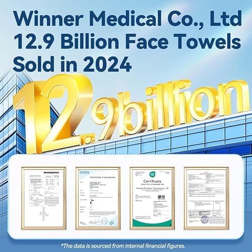 Winner Disposable Face Towels, 100% Cotton, 300 Count (Pack of 3) | USDA Certified Biobased, OEKO-TEX Certified, Unscented, Sensitive Skin, Face Cleansing, Makeup Removal thumbnail 7