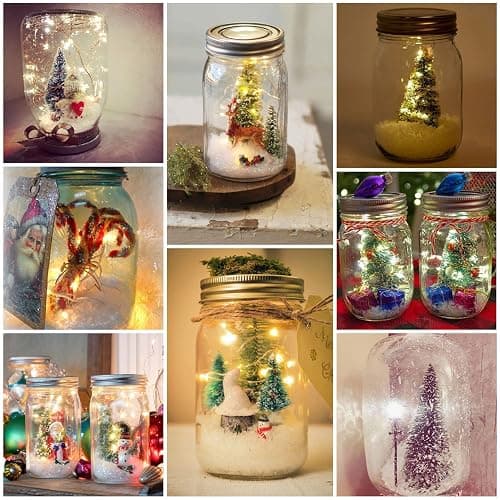 Urvoix Solar Mason Jar Lights - 8 Pack 30 LED Solar Fairy Lights Outdoor, Waterproof Mason Jar Lids Lights Solar Powered String Lights with Hangers(NO Jars) for Garden Patio Lantern Decor thumbnail 2