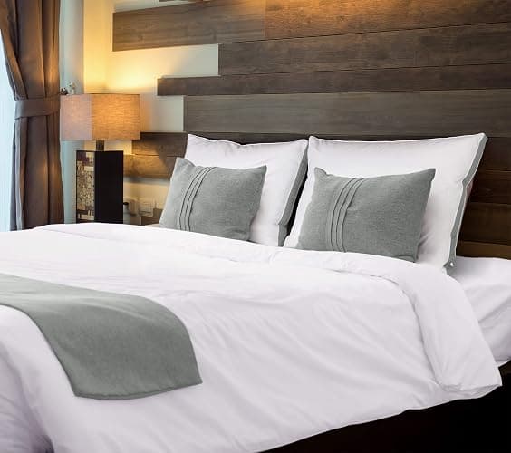 Utopia Bedding Bed Pillows for Sleeping Queen Size (Grey), Set of 2, Cooling Hotel Quality, Gusseted Pillow for Back, Stomach or Side Sleepers thumbnail 2