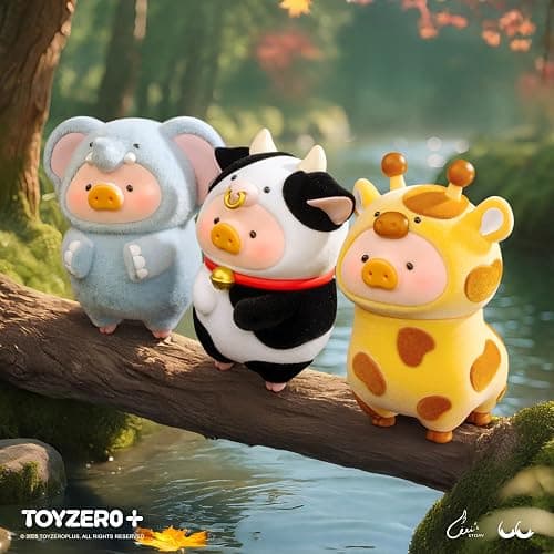 TOYZERO + Lulu The Piggy Blind Box Figures - Animal Party Series Blind Boxes Mystery Box Cute Animal Figurines Collectible Toys Home Desk Decorations Holiday Birthday Gifts, Single Box thumbnail 7
