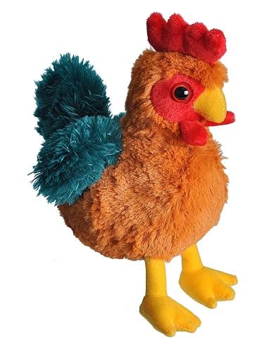 Wild Republic Rooster Plush, Stuffed Animal, Plush Toy, Gifts for Kids, Hug’Ems 7 inches - Image 1
