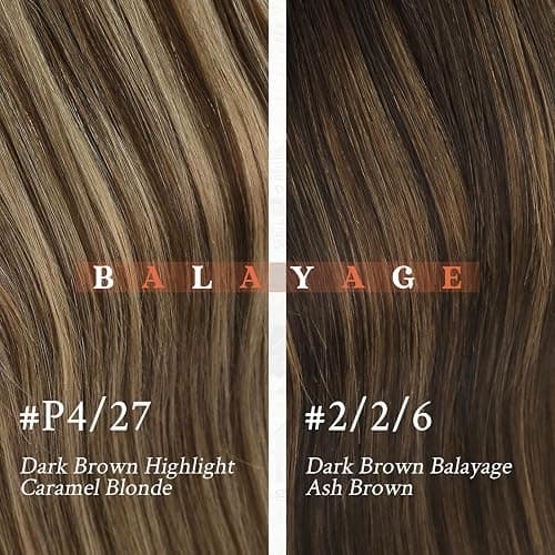 Sunny Hair Brown Micro Link Hair Extensions Human Hair Soft Microloop Hair Extensions Human Hair Dark Brown Highlight Caramel Blonde Cold Fusion Extensions Real Human Hair for Women 20inch 50g thumbnail 8