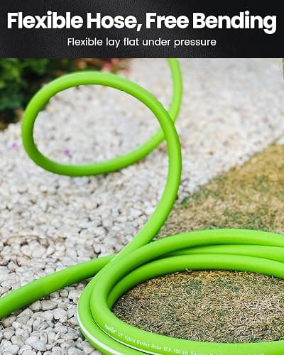 RAINPOINT Garden Hose 25ft - Flexible Heavy Duty Water Hose with Swivel Handle - lightweight, Hybrid Rubber, 5/8", Male to Female thumbnail 6