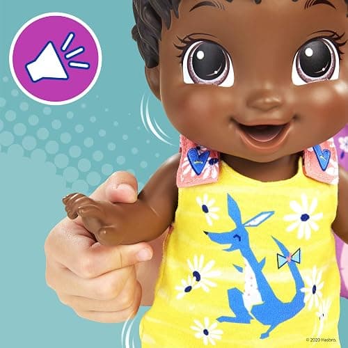 Baby Alive Baby Gotta Bounce Doll, Kangaroo Outfit, Bounces with 25+ SFX and Giggles, Drinks and Wets, Black Hair Toy for Children Aged 3 and Up thumbnail 6