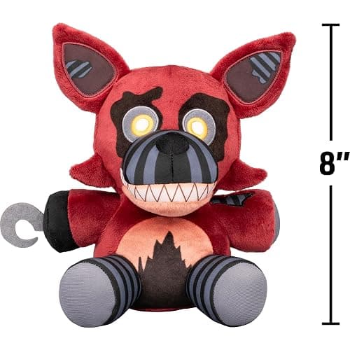 Jazwares Five Nights at Freddy’s Nightmare Foxy Plush - 8-Inch Stuffie with Soft Material and Glow-in-The-Dark Eyes thumbnail 2