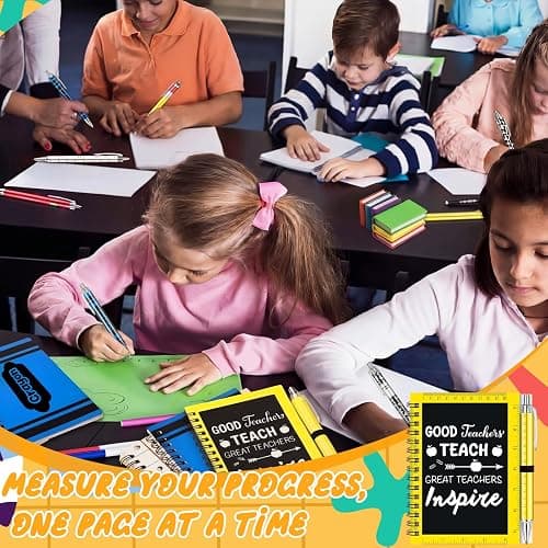 Resurhang 12 Sets Teacher Appreciation Notebook Gifts 5.5 x 4.3'' Spiral Notebook Ballpoint Pens Thank You Gift for Teachers from Students Best Teacher for Office School Teacher's Day thumbnail 4