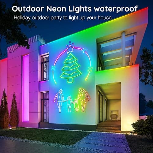 AILBTON 20Ft Neon Rope Lights,Flexible Led Rope Lights Control with App/Remote,Multiple Modes Music Sync Gaming RGB Led Neon Lights for Bedroom Outdoor thumbnail 6