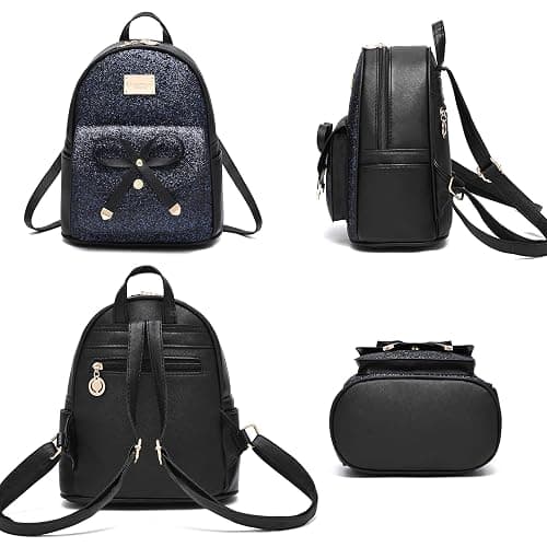 I IHAYNER Girls Bowknot Cute Leather Backpack Mini Backpack Purse for Women thumbnail 2