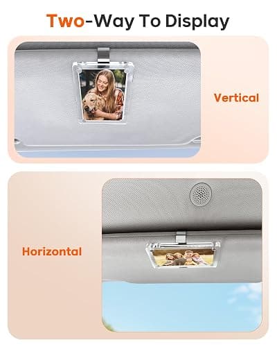2Pcs Car Picture Holder for Visor Magnetic Picture Frame for 3 Inch Photos, Car Sun Visor Photo Holder with Strong Acrylic Magnet, Personalized Car Accessories with Clips for Easy Display. Gift For Christmas thumbnail 4