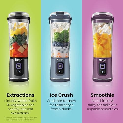 Ninja BC151BK Blast Portable Blender, Cordless, 18oz. Vessel, Personal Blender-for Shakes & Smoothies, BPA Free, Leakproof-Lid & Sip Spout, USB-C Rechargeable, Dishwasher Safe Parts, Black thumbnail 9