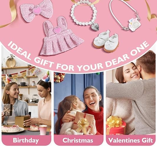 5 Piece Cute Doll Clothes 17 cm Dress Design Outfit Accessories Stuff Overalls Hoodie Pajamas thumbnail 6