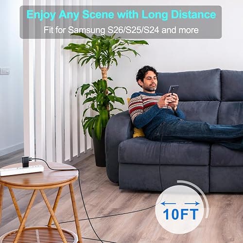Phone Charger Android Type C 10 FT USB to USB C Charging Cable Fast Charger for Samsung Galaxy S10/S10e/S10+/S9/S9+/S8/S8+/S23/S22/S21 Ultra/S20//S25/S26/S24/Note 20/Note 10/Note 9/Note 8 thumbnail 7