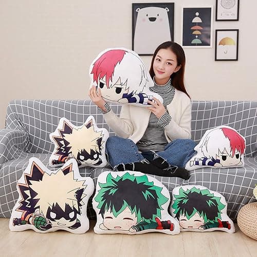 QAHEART Ainme Plush Doll Pillow Cartoon Izuku Todoroki Pillow Doll Toy Decoration, Super Soft Stuffed Cushion Pillows Toy Brithday New Year Gift thumbnail 4