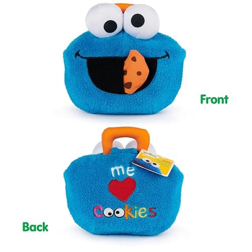 GUND Sesame Street Official Cookie Monster & Gonger Playset, Premium Plush Sensory Toys Playset for Ages 1 & Up, Blue, 8” thumbnail 3