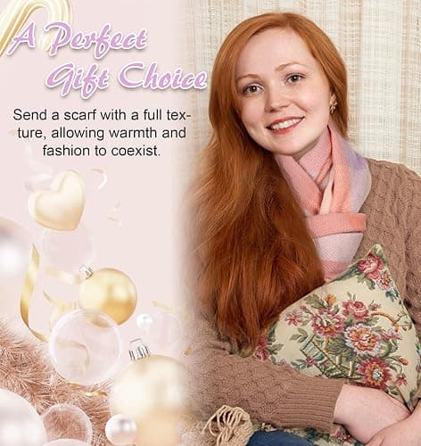 YSense Winter Scarf for Women, Fashion Long Plaid Scarves Warm Big Tartan Blanket Wrap Shawl Ladies Gifts thumbnail 5