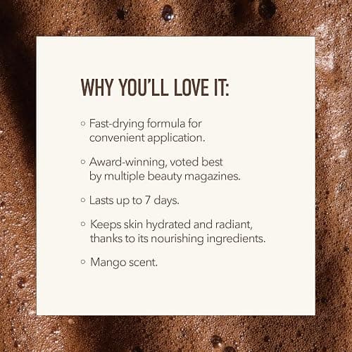 Nuda Bronzefoam Self Tanning Mousse, Lightweight, Fast Drying & Streak Free Self Tanner, Enriched with Coconut Oil, Cucumber & Mango Extracts, Hydrating Formula, Mango Fragrance, Vegan, Dark, 190 ml thumbnail 4
